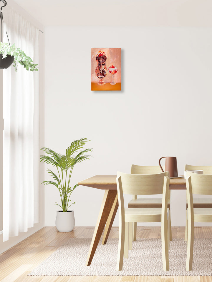 2つの苺のパフェ